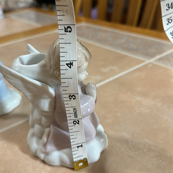 Vintage Set of 2 Girl & Boy Angel Candle Holders - Picture 13 of 14